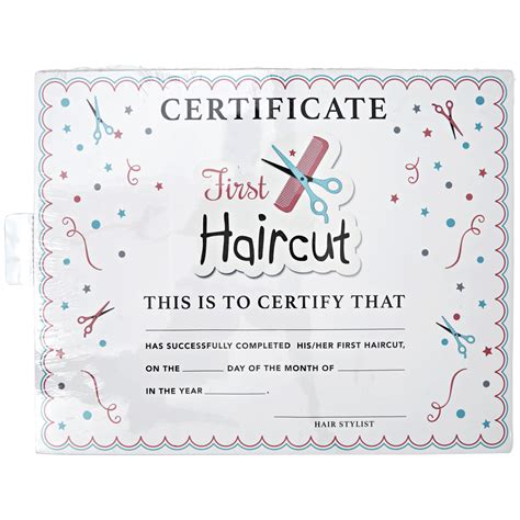 First Haircut Certificate Example 10