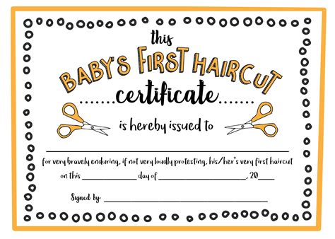 First Haircut Certificate Example 2