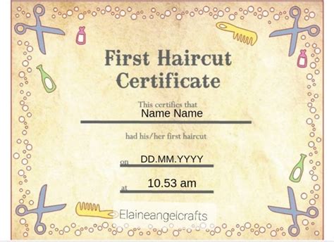 First Haircut Certificate Example 5