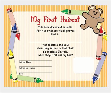 First Haircut Certificate Example 7