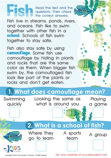 Educational Fish Sheets