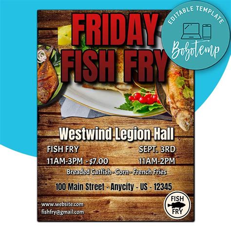 Fish Fry Flyer Template 3