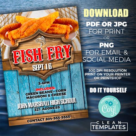 Fish Fry Flyer Template 5