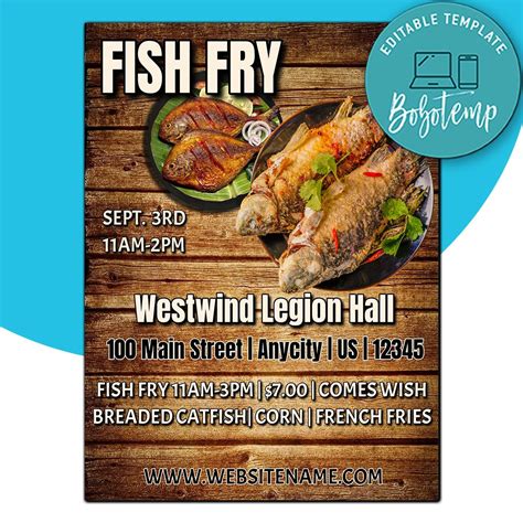 Fish Fry Flyer Template Ideas