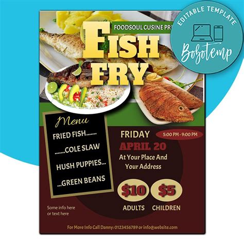 Fish Fry Flyer Template Word Download