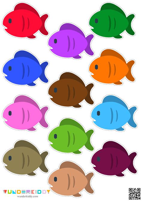 Fish printables for education and art