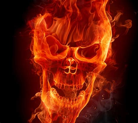 Flaming Skull