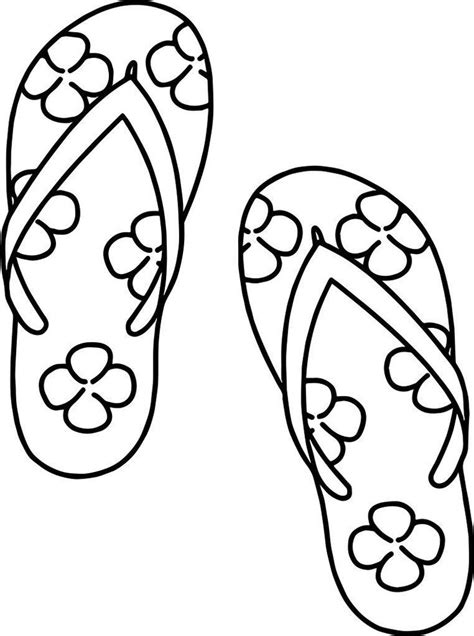 Flip Flop Coloring Page Variations