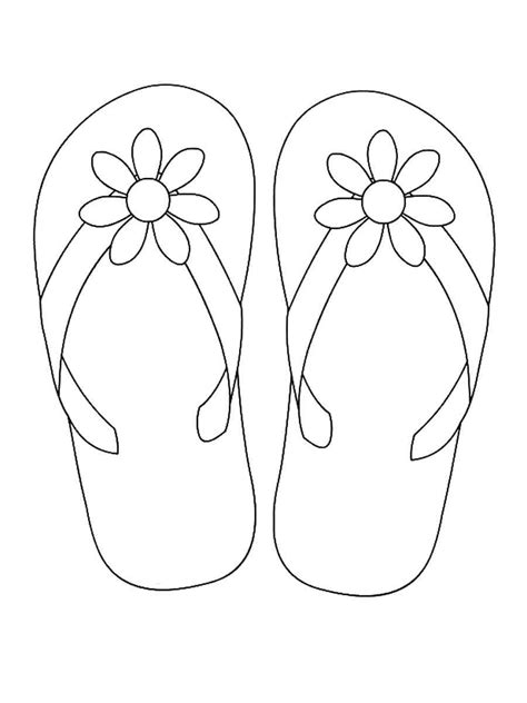 Flip Flop Coloring Pages with Designs