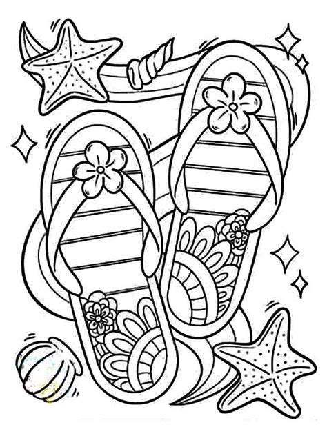 Flip Flop Coloring Pages with Quotes