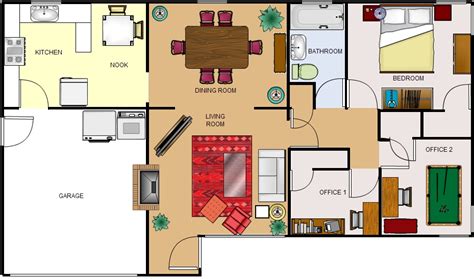 Using shapes in floor plans