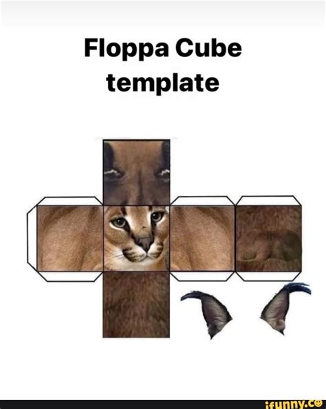 Floppa Cube Printable Template