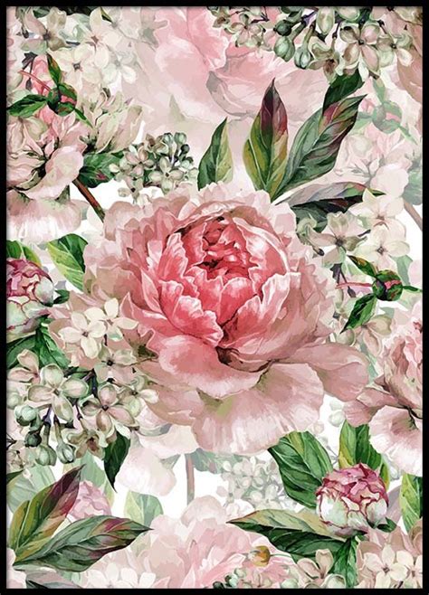 Floral pattern posters