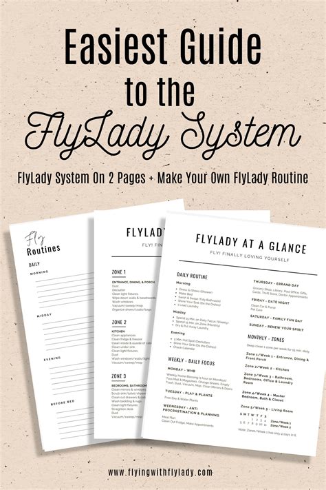 Fly Lady Printable Templates