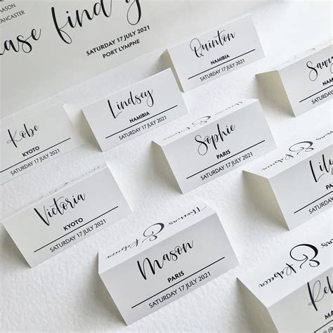 Foldable Place Card Ideas