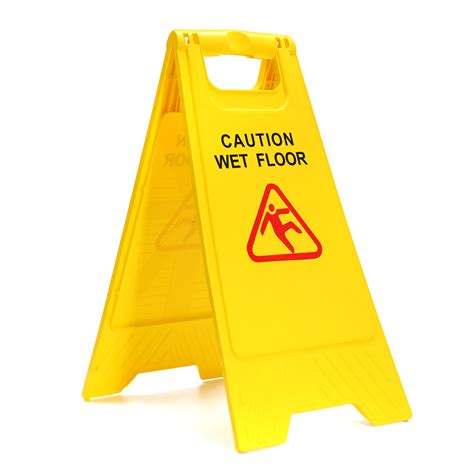 Folding wet floor signs