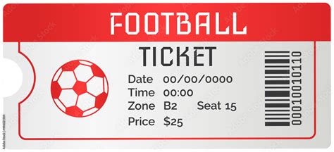 Football match ticket templates