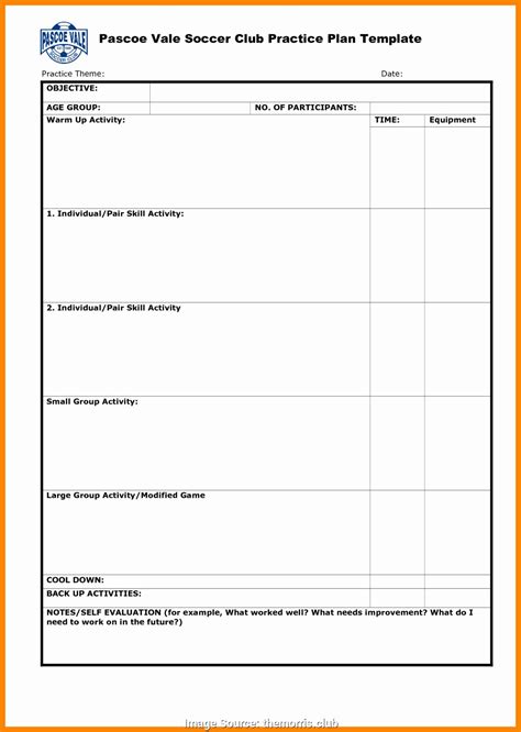 Football Practice Plan Objectives