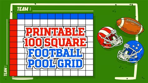 Football Square Pool Templates