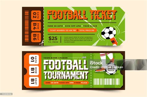 Football tournament ticket templates