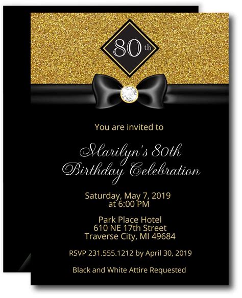 Formal Birthday Invitation Templates