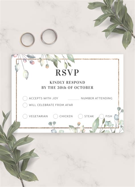 Formal RSVP Templates