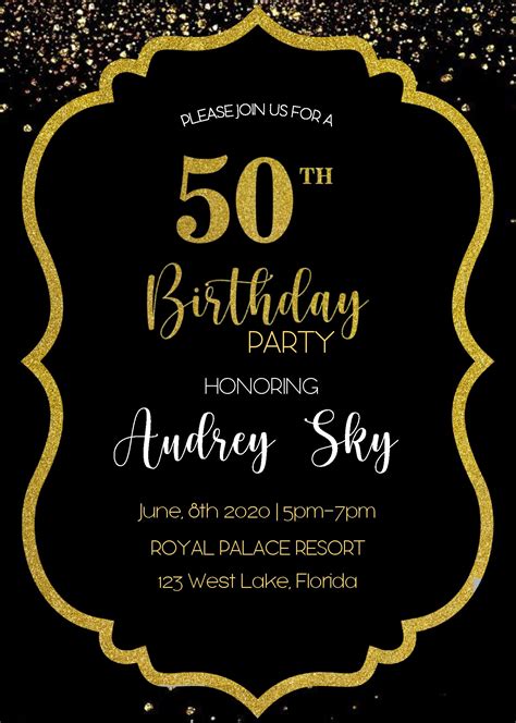 free 50th birthday invitation