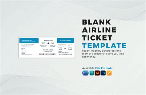 Free Airline Ticket Templates Example 10