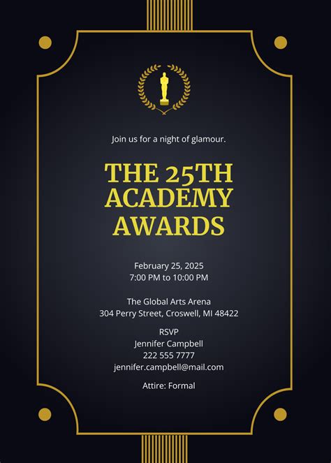 Free Award Ceremony Invitation Template Download