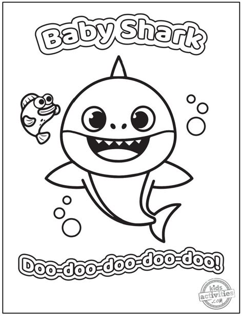 Free Baby Shark coloring pages