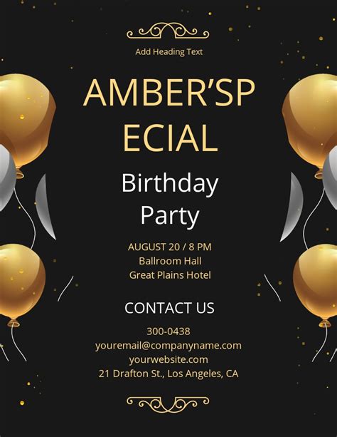 Free Birthday Flyer Templates