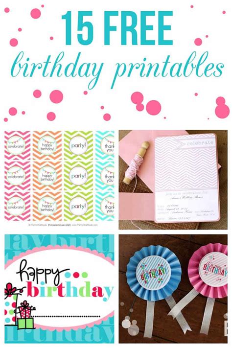 Free Birthday Printables