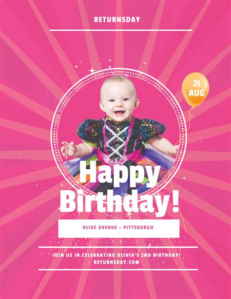 Free Birthday Templates for Baby