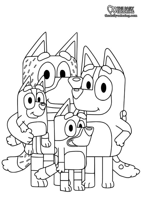 Free Bluey coloring pages for kids