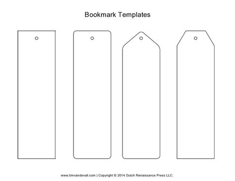 Free bookmark template Word