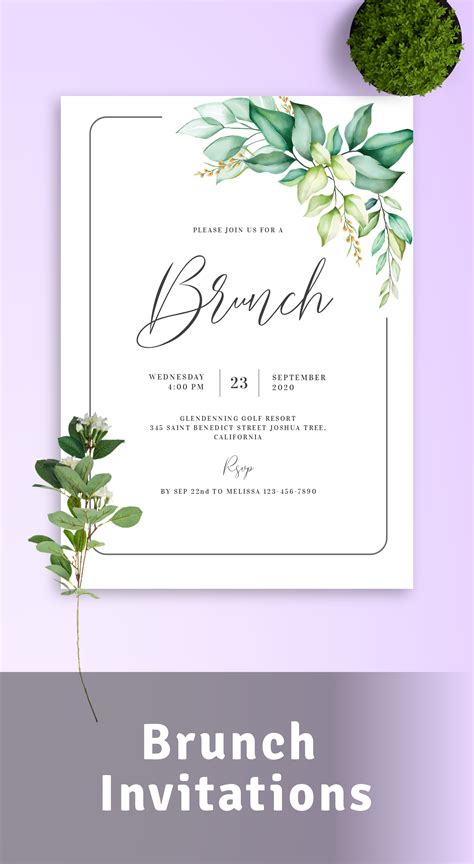 Free brunch invite template 9