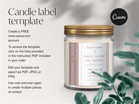 Free candle label templates