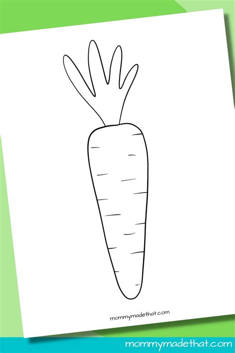 Free Carrot Template