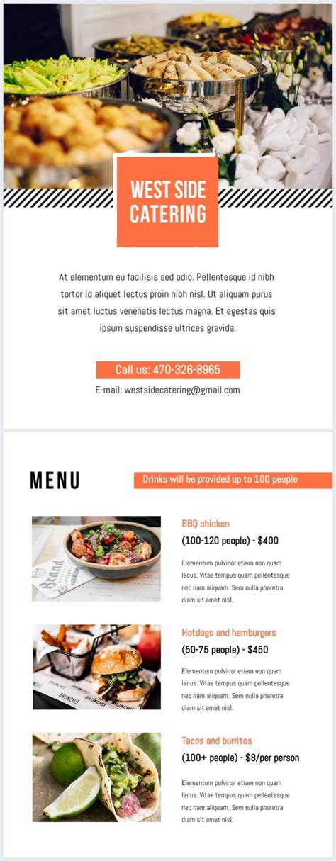 Free Catering Template