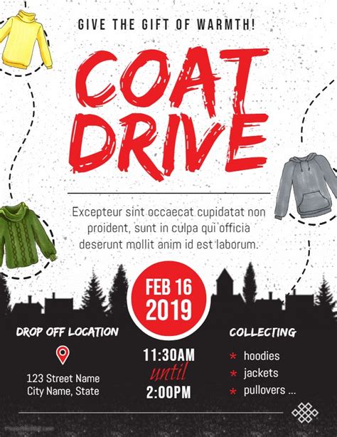 Free Coat Drive Flyer Templates