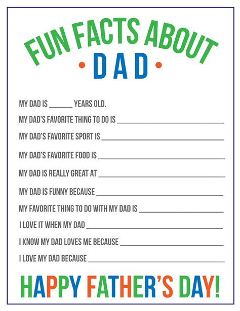 Free Daddy Printables for Everyday Life