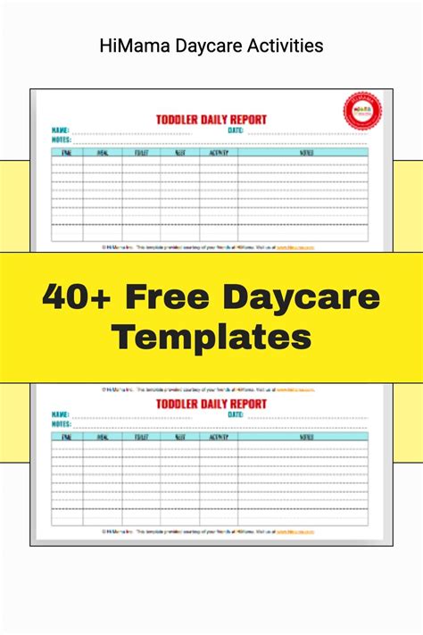 Free Daycare Templates