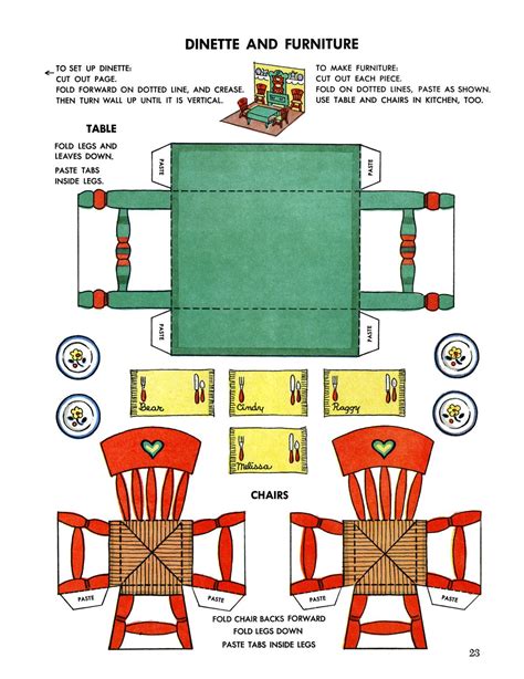 Free dollhouse furniture patterns