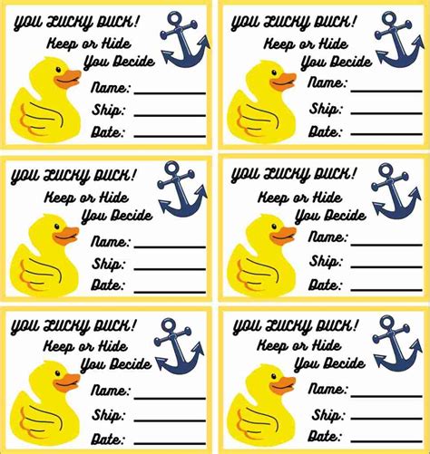 Free Duck Tags Printable Gallery 9