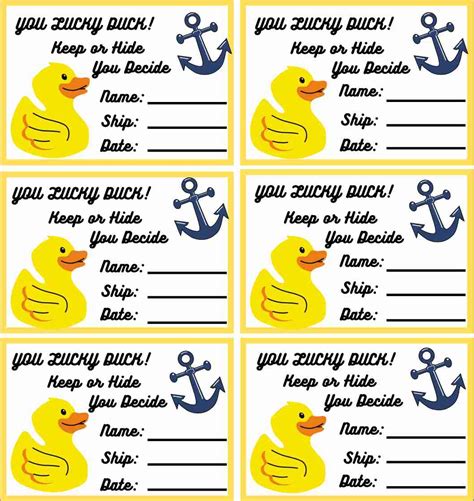 free duck tags printable ideas