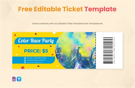 Free Editable Ticket Templates