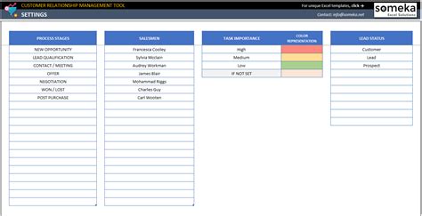 Free Excel CRM Template 2