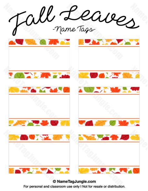 Free Fall Cubby Tags Printables Benefits