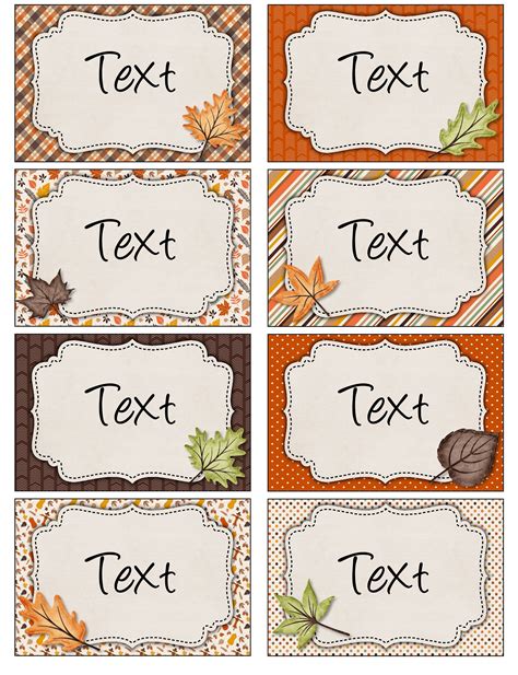 Free Fall Cubby Tags Printables Gallery 3