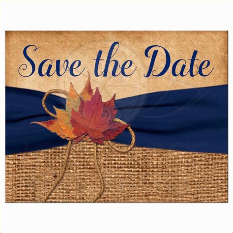 Free Fall Save The Date Template 4